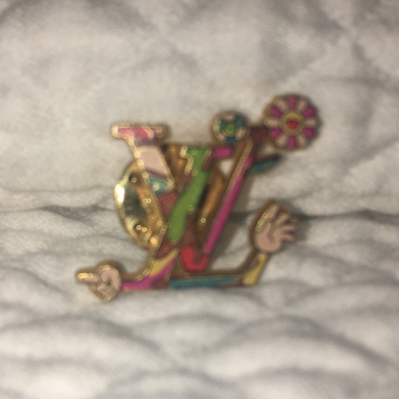 Louis Vuitton, Accessories, Louis Vuitton Takashi Murakami Moca Hands Pin